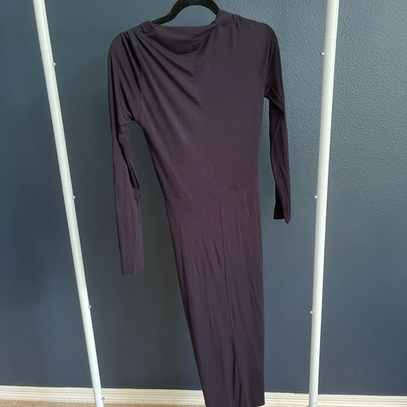 Charli London, long sleeve wrap dress, purple, size S, worn once - Picture 4 of 5